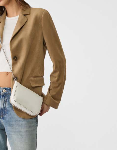 Stradivarius - Borsetta bianca con perline sui bordi - view 1