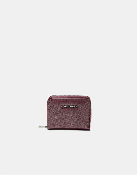 Stradivarius borsetta rettangolare scintillante bordeaux - view 1