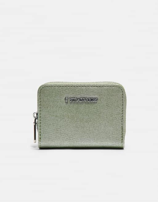 Stradivarius borsetta rettangolare scintillante color kaki