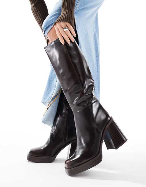 Bottes Hautes Bottes Femme Bout CarrÃ© Bottes Bout Carré Détails