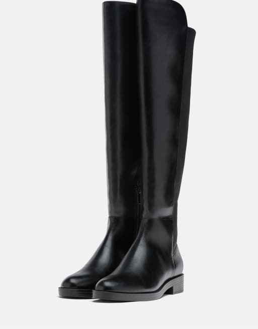 Stradivarius bottes cavalières au-dessus du genou noires, 2 de 4