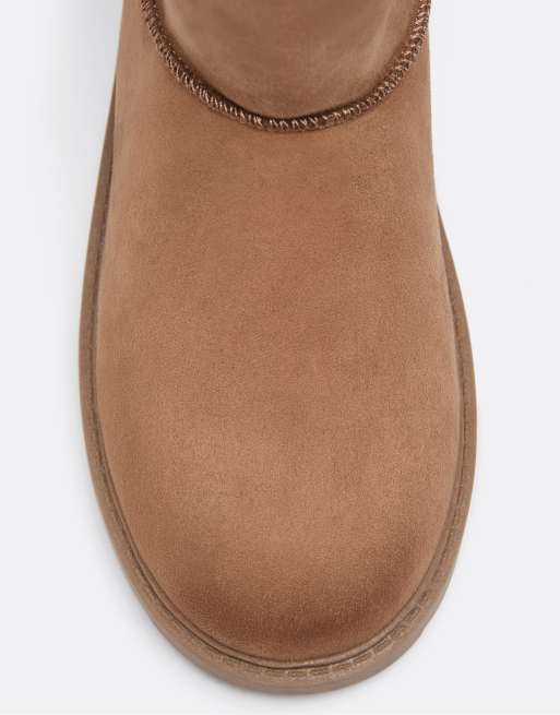 Stradivarius Bottes doublées en faux-fur couleur camel, 3 de 5