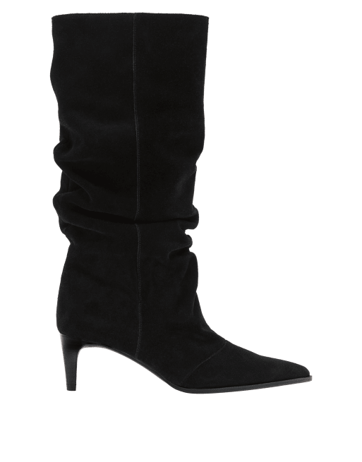 Stradivarius bottes en cuir souples à talon noires, 6 de 7