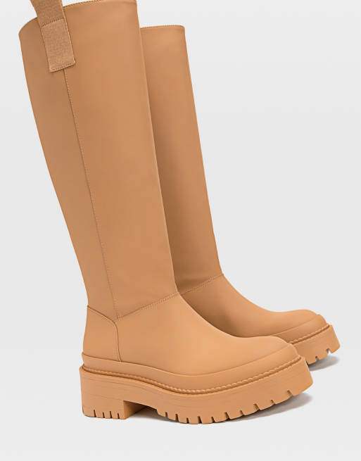 Stradivarius - Bottes montantes à semelle chunky et languettes sur les côtés - Marron, 2 de 4