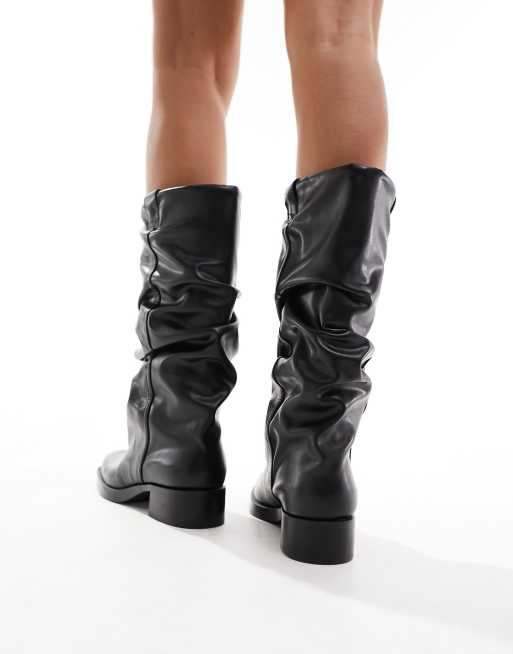 Stradivarius - Bottes souples à bout carré - Noir , 2 de 4