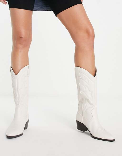 Stradivarius - Bottes style western - Blanc cassé, 2 de 4