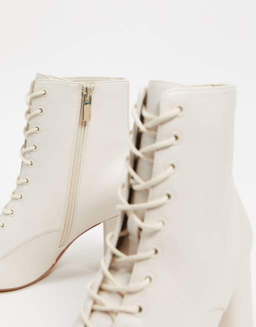 Bottines blanches stradivarius new arrivals