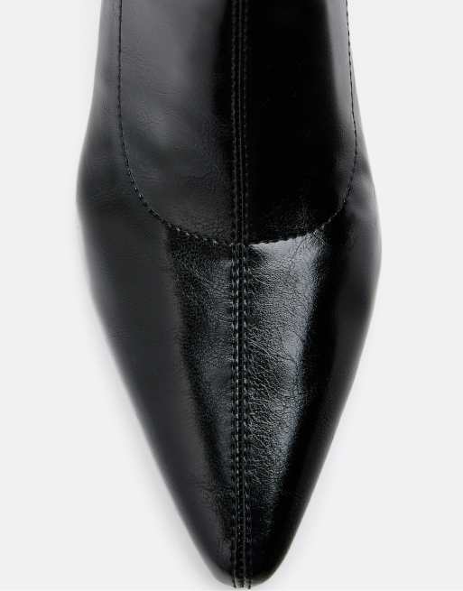 Stradivarius bottines à talon compensé noires, 4 de 5