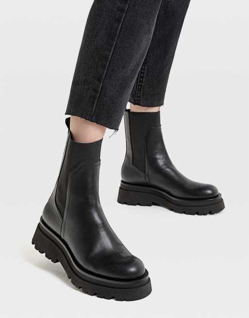 Bottines noires clearance stradivarius