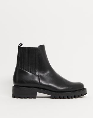 Stradivarius - Bottines Chelsea Chunky - Noir | ASOS