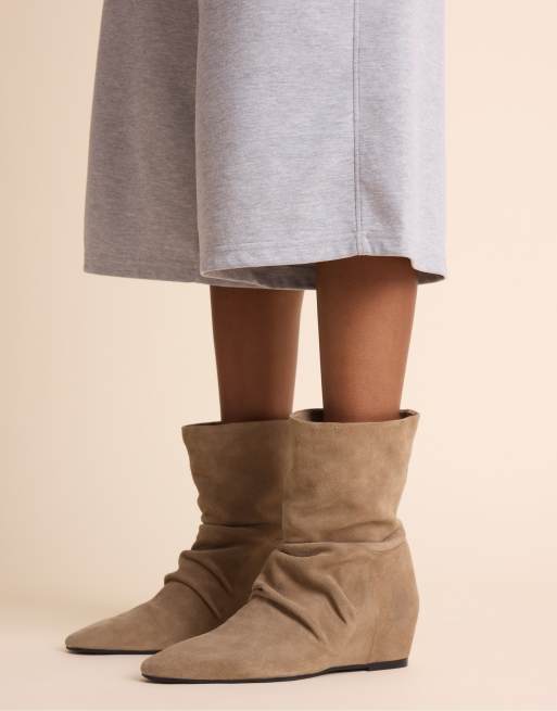 Stradivarius bottines compensées beige, 2 de 6