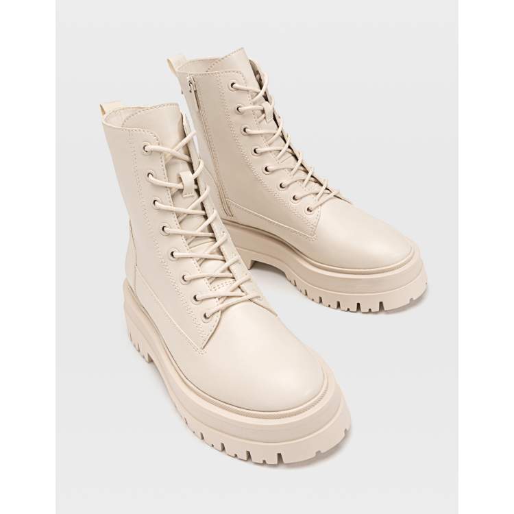 Bottines cheap blanches plates