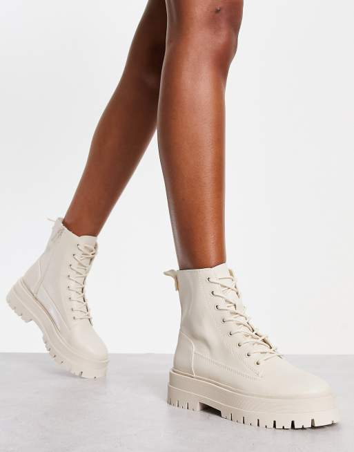 Bottines hotsell lacets blanches