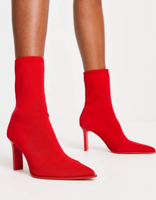 Bottines talon outlet rouge