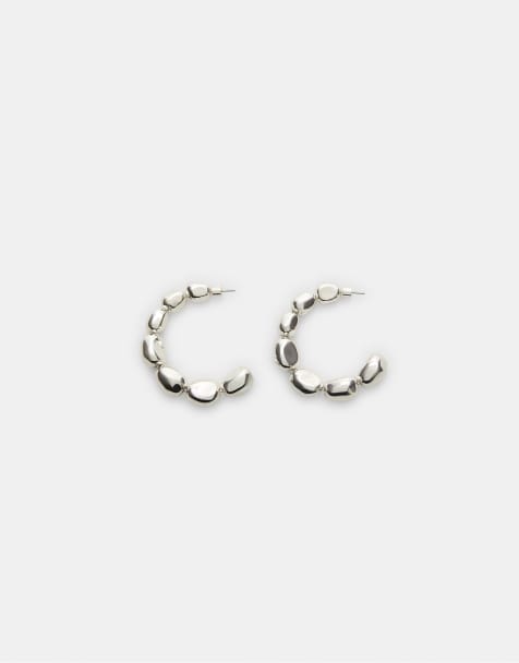 Stradivarius - Boucles d'oreilles épaisses - Gris - view 1