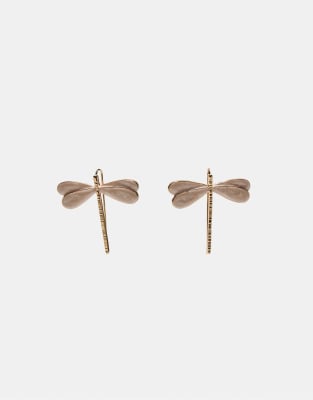 Boucles d'oreilles libellule - Doré-Jaune M