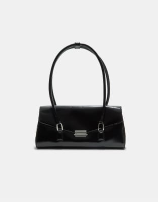 Stradivarius - Bowlingtasche im Umschlag-Design in Schwarz