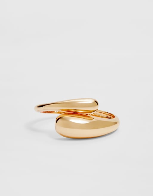Stradivarius - Bracciale a fascia rigido color oro