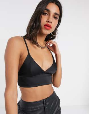 asos black bralette