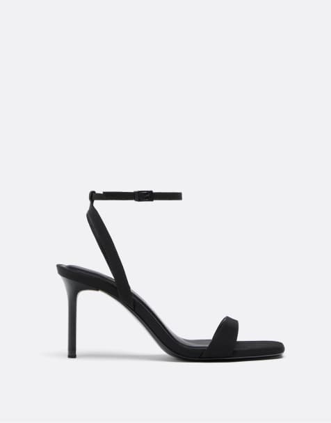 Stradivarius - Brede pasvorm - Sandalen met stilettohak in zwart - view 1