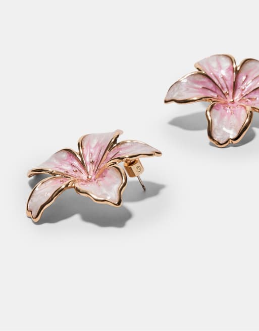 Stradivarius - Breloque fleur en émail - Rose pastel, 3 de 3