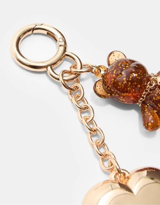 Stradivarius – Bronsfärgat, metalliskt björnhänge, 2 av 3