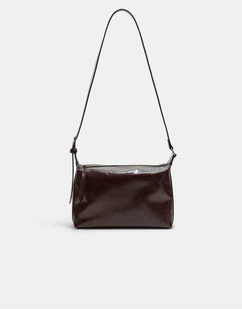 Stradivarius - Brun crossbody-taske med spænde - view 1