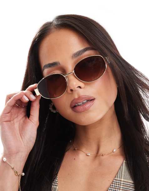 Stradivarius – Bruna, runda solglasögon - view 1