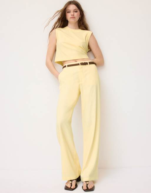 Stradivarius – Bruna sandaler med blockklack och tårem, 4 av 4