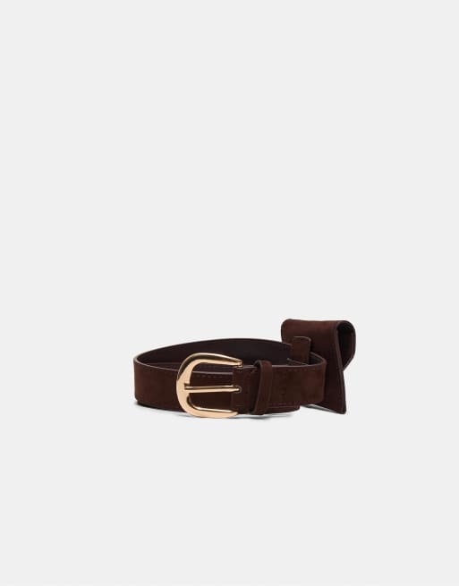 Stradivarius – Brunt skärp med plånbok, 3 av 3