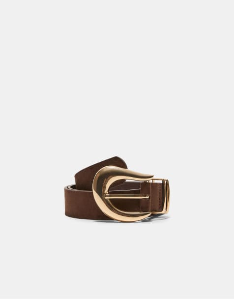 Stradivarius – Brunt skärp med stjärnspänne - view 1
