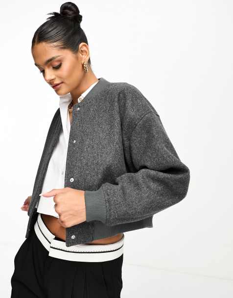 Block Knit Bomber Jacket - Women - Ready-to-Wear