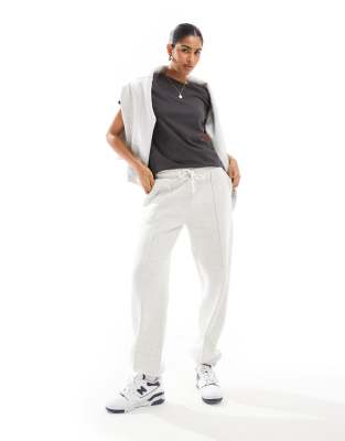 Stradivarius Brushed Seam Front Sweatpants In Gray