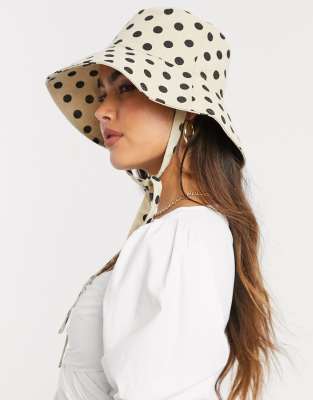 polka dot bucket hat