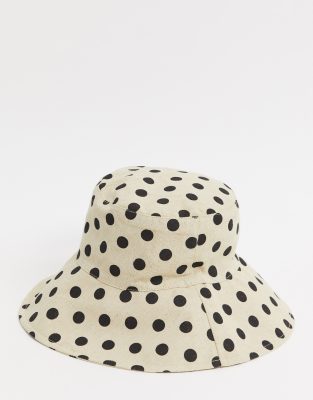 polka dot bucket hat