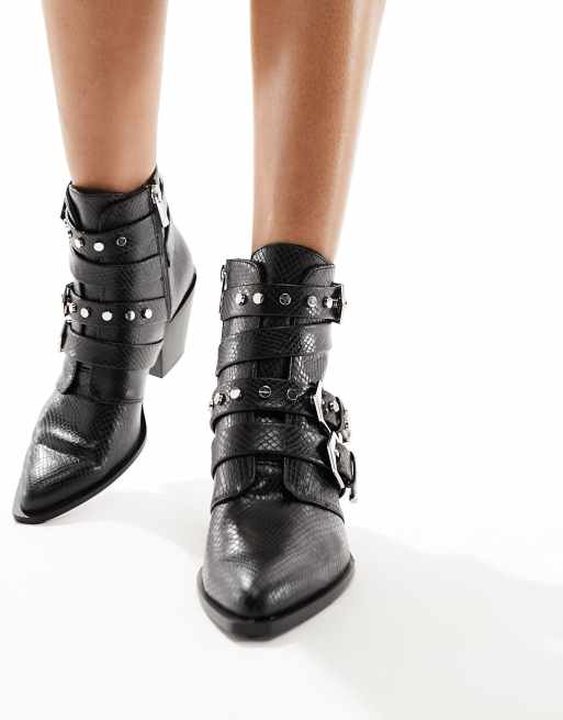 Ankle boots on sale with buckle detail