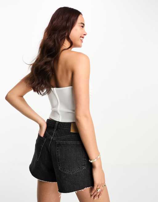 Stradivarius bustier top in white | ASOS