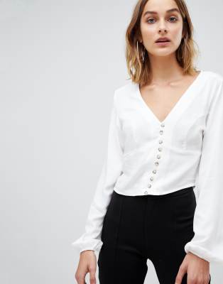 asos white blouse