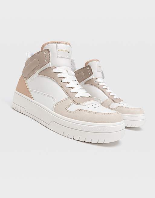 Stradivarius – Buty sportowe do kostki z kontrastowymi wstawkami w stylu retro , 2 z 4