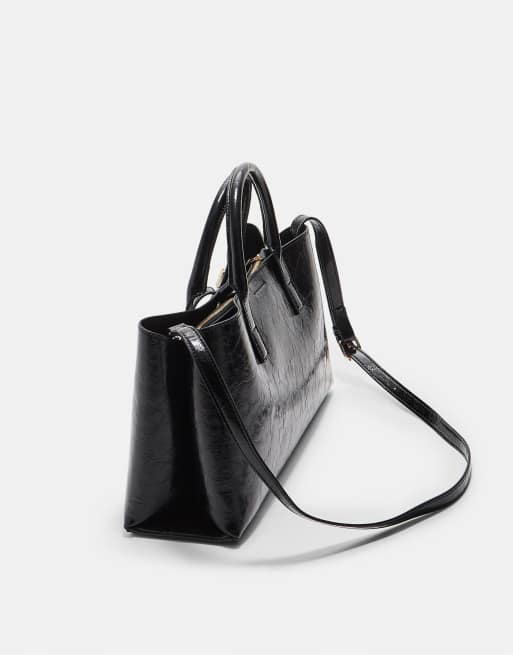 Stradivarius - Cabas avec détail chaîne - Noir, 2 de 4