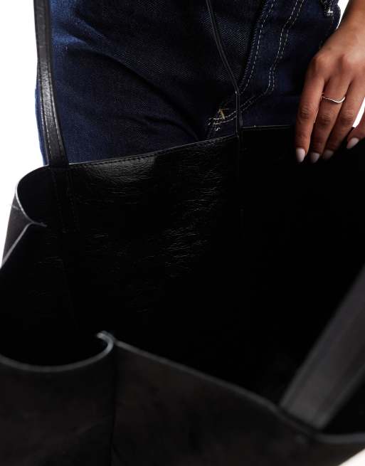 Stradivarius - Cabas réversible - Noir, 3 de 4