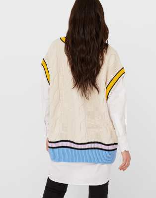 stradivarius knit vest