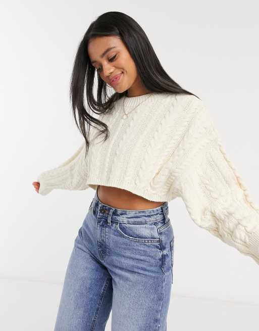 Cropped knitwear outlet