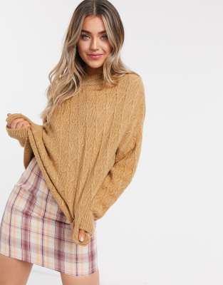 stradivarius cable knit jumper