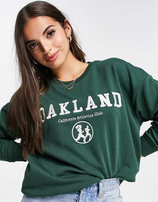 Stradivarius - California - Felpa verde bosco 