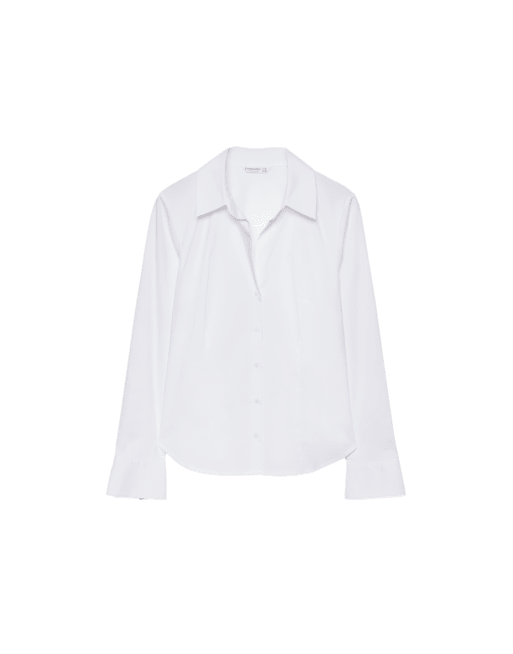 Stradivarius - Camicia aderente bianca, 4 di 4