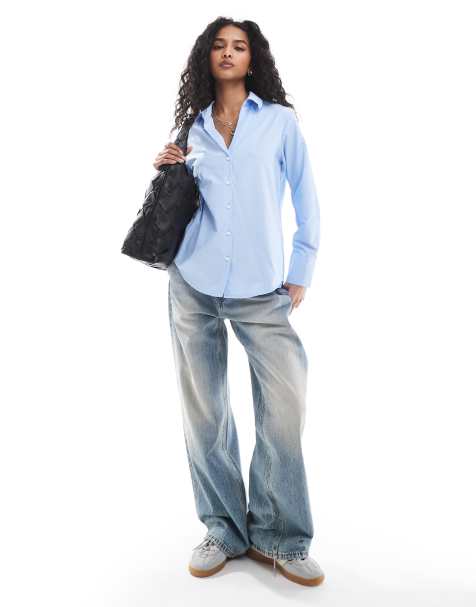 Stradivarius - Camicia classica blu - view 1