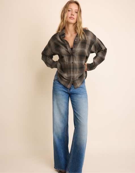 Stradivarius camicia regolabile regular fit marrone - view 1