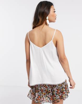 white camisole top with lace