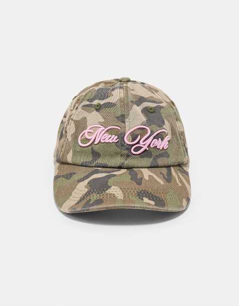 Stradivarius Camouflage print cap in khaki - view 1